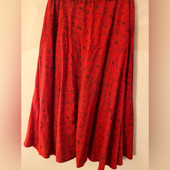 Red unbranded Button down Midi Skirt S-M - Picture 4 of 6